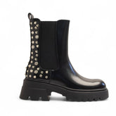 Europeon Union Women Black Leather Half Boot #3404